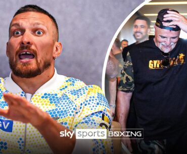 NEW FOOTAGE: Usyk's animated reaction to John Fury fracas
