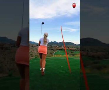 Beautiful golf girl | Golf Iron Shot #short #golfgirl