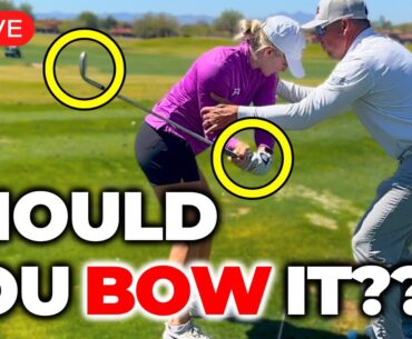 We Fixed Her Bowed Left Wrist And She Was Hitting Irons Dead Straight! (Live Golf Lesson)