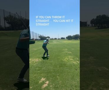 If you throw it straight; you can hit it straight | Throw Golf Drill #golf #golftips #golfswing