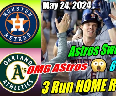 H Astros Vs Athletics [Highlights] May 24, 2024 🎯 Rocket 107.3 MPH From Jake Meyers 🎯 Astros Sweep ❗