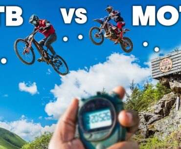Bike vs Moto - Who's Faster? Red Bull Hardline