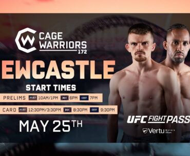 Cage Warriors 172 Prelims | Main Card is LIVE at 12:30pm PT on UFC FIGHT PASS!