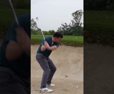 The setup required to hit high, soft bunker shots!  #dangrievegolf #golf