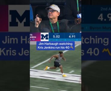 scouting his former player 👀 #jimharbaugh #krisjenkins #nfl #nflcombine