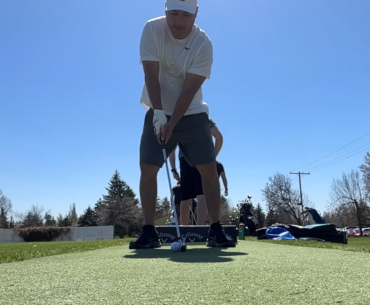 Help please! , I was hitting my driver fine and then I started with the irons and couldn't hit anything, any tips how to turn the shoulders better!? Thanks !