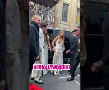 David Beckham & Family Arrive With Victoria On Crutches For Her 50th Birthday Party In London, UK
