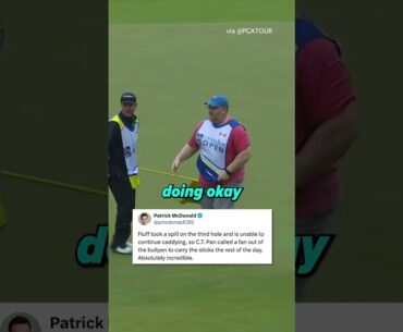 This fan stepped into caddie for C.T. Pan #shorts
