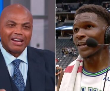 Anthony Edwards Tells Chuck 'Bring Ya Ass' to Minnesota After Wolves Advance to WCF