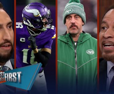Justin Jefferson signs extension, Brou ‘adores’ Aaron Rodgers’ outlook | NFL | FIRST THINGS FIRST