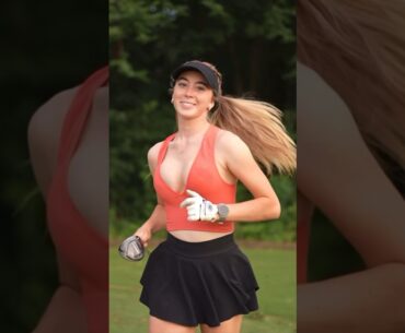 Golf run in slow mo