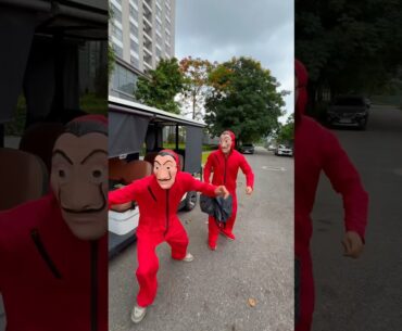 Money Heist vs Police 66#moneyheist #parkour #police #escape #shorts #hctofficial