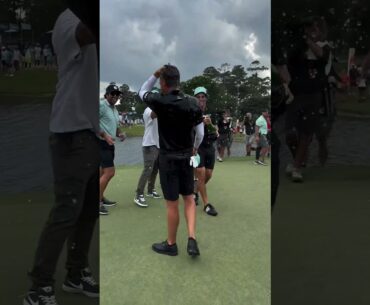 Carlos Ortiz celebrates the winning moment! 🍾 #livgolf #shorts