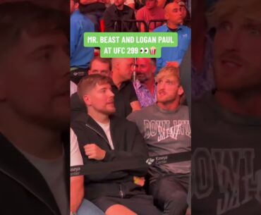 Mr. Beast sitting with Logan Paul 🍿 #UFC299