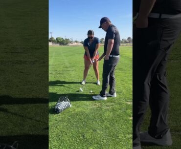 Excellent AOA drill for players who struggle with contact #golf #golfswing #golfswingtips
