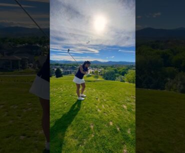 Another day another golf swing!! ⛳️ #golfing #golf #colorado #golfgirl #golfswing #shorts #summer