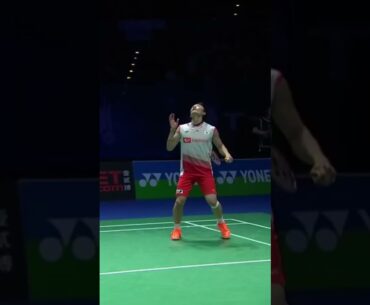 Insane POWER SMASH from Viktor Axelsen Against Kento Momota #shorts #badminton #viktor