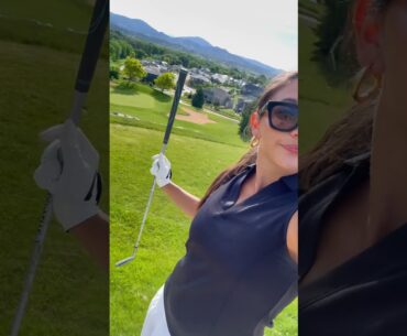 An UNBELIEVABLE GOLF COURSE!! ⛳️ #golfgirl #golf #golfcourses #golfing #summer #shorts