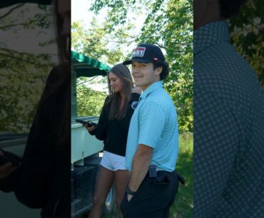 GETTING THE CART GIRLS NUMBER! #golf #golfshorts