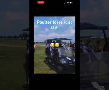 Ian Poulter has words for fans at #livgolf #tomgillisgolf #golf #ianpoulter