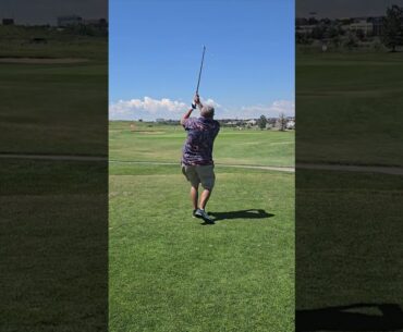 My best shot on the day with Chris doing commentary and got par!!