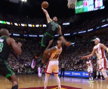 Jayson Tatum just POSTERIZES Caleb Martin 😱