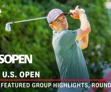 2024 U.S. Open Highlights: Round 2 Featured Group | Hideki Matsuyama, Jordan Spieth, Jackson Suber