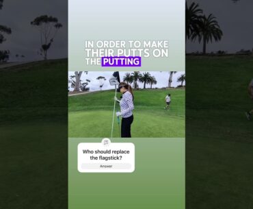 Who should replace the flagstick when you leave the putting green? #golf #golfrules