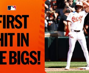 Jackson Holliday gets his first Major League hit! 👏