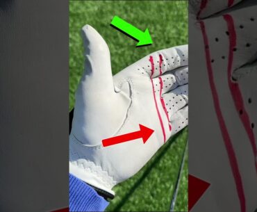 Simple grip hack - in the fingers, not the palm #golf #golfgrip #griptip #golftip #golfcoach #golfer