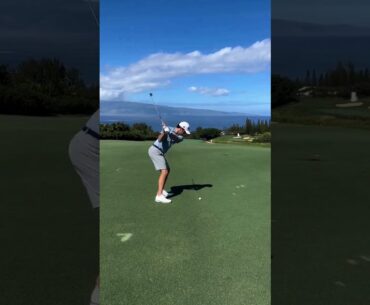 Davis Riley super slow motion golf swing. #golf , #bestgolf , #golfswing , #alloverthegolf