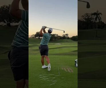 PGA 김주형프로 아이언 연습 영상 디봇자국 ㄷㄷ