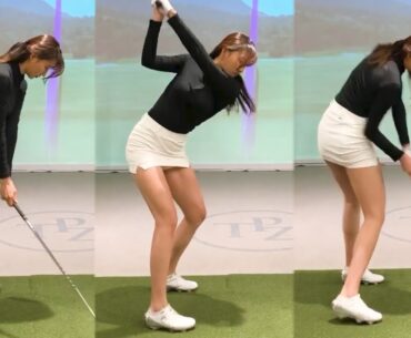 명품 백스윙탑포지션! KLPGA 프로 이한솔 미녀골퍼의 골프스윙!