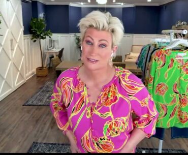 Belle by Kim Gravel Suncatcher Peasant Blouse on QVC