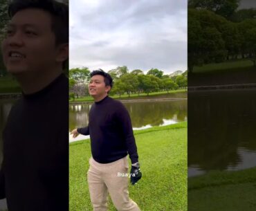 Denny Caknan Dan Bella Bonita Becanda Dengan Buaya Danau Lapangan Golf Bontang #belbon #shorts