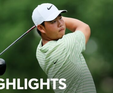 Tom Kim shoots 5-under 65 | Round 3 highlights | Travelers