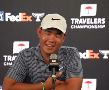 Tom Kim Sunday Press Conference 2024 Travelers Championship © PGA Tour