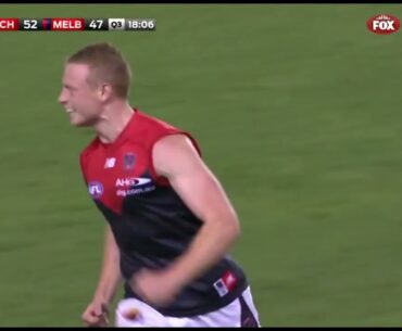 2014 NABC - Melbourne's Sam Blease burns off Richmond's Dustin Martin to put the Demons in front