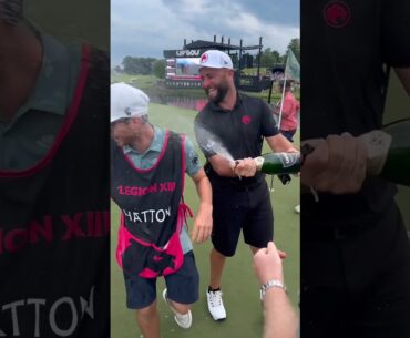 GET ON THE GREEN and celebrate with Tyrrell Hatton in Nashville! 🍾 #livgolf #shorts
