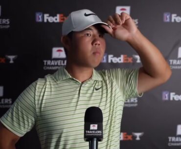 Tom Kim Saturday Flash Interview 2024 Travelers Championship © PGA Tour