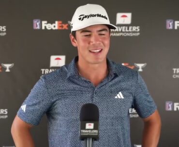 Michael Thorbjornsen Sunday Flash Interview 2024 Travelers Championship © PGA Tour