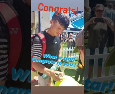Billy Harris after his first match at Eastbourne International Tennis week #tennis #shorts