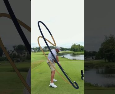 U.S. Open champ @brysondechambeau getting ready for LIV Golf Nashville. @ShotTracer#livgolf #shorts
