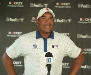 Jhonattan Vegas Saturday Flash Interview 2024 Rocket Mortgage Classic © PGA Tour