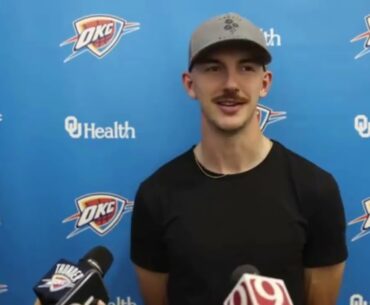 Alex Caruso Oklahoma City Thunder - I was hitting golf balls when I heard the trade!