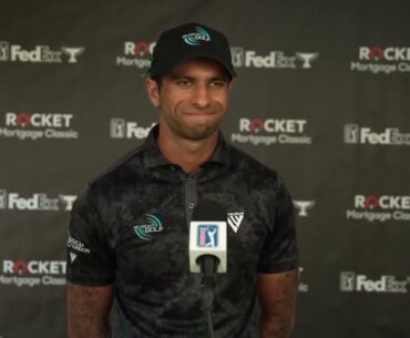 Aaron Rai Saturday Flash Interview 2024 Rocket Mortgage Classic © PGA Tour