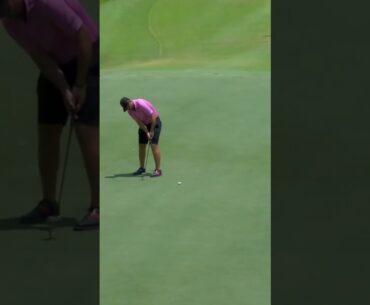 Smooth stroke, perfect putt!
