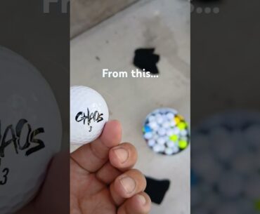 Found in the Woods: Golf Balls and Chaos Theory. A graphic design masterclass. #golf #shorts #design