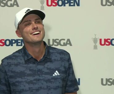 Ludvig Aberg Thursday Flash Interview 2024 US Open Championship · Round 1