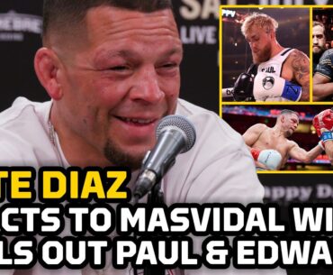 Nate Diaz Reacts To Jorge Masvidal Win, Calls Out Jake Paul & Leon Edwards | Diaz vs. Masvidal